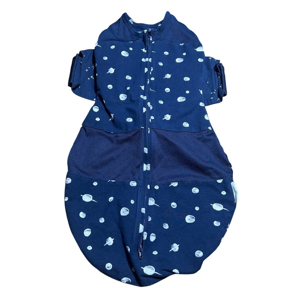 Happiest Baby SNOO Sleep sack in navy and white planet  sz 2-4 mths 12-18 pounds